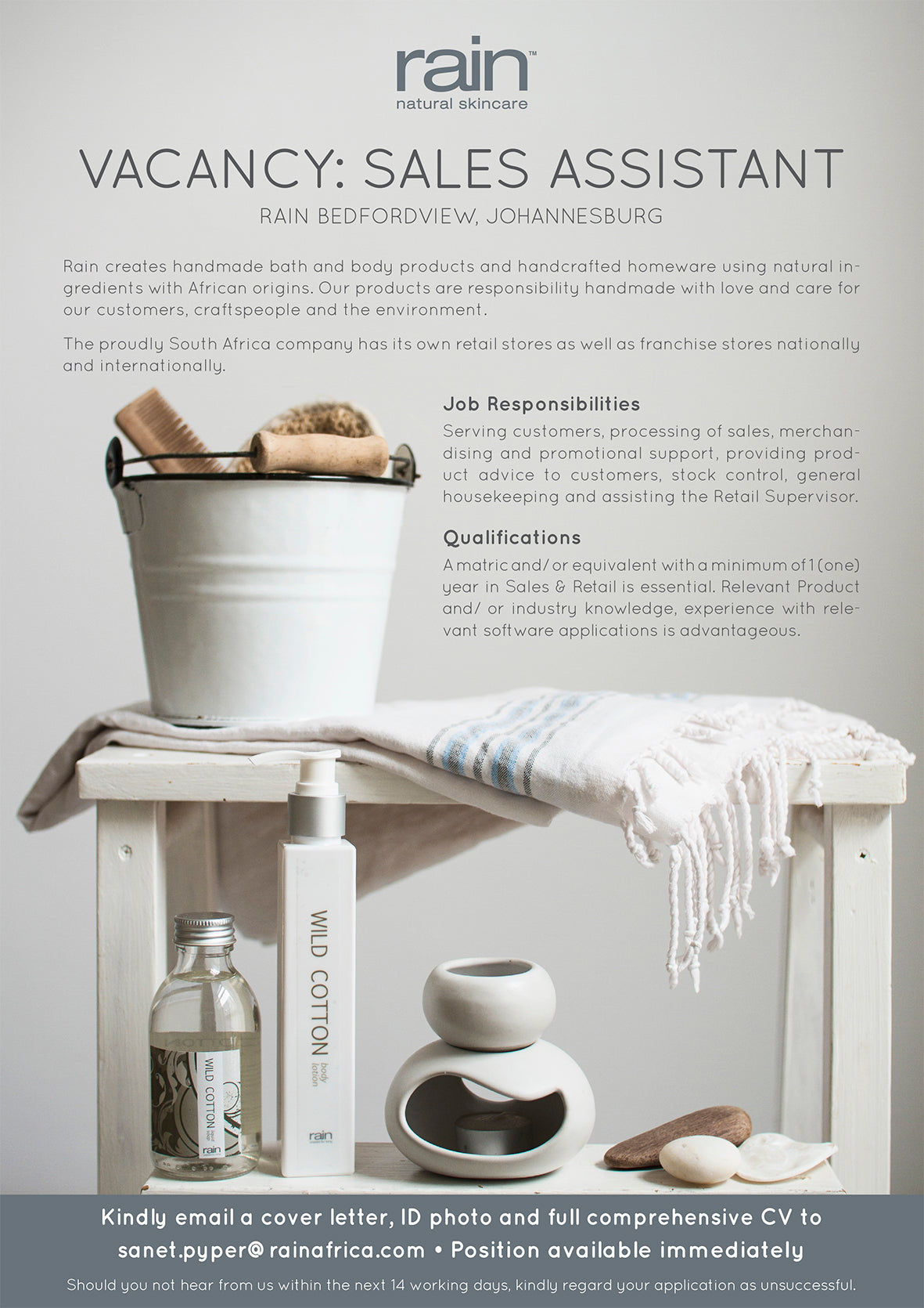 Vacancy: Bedfordview