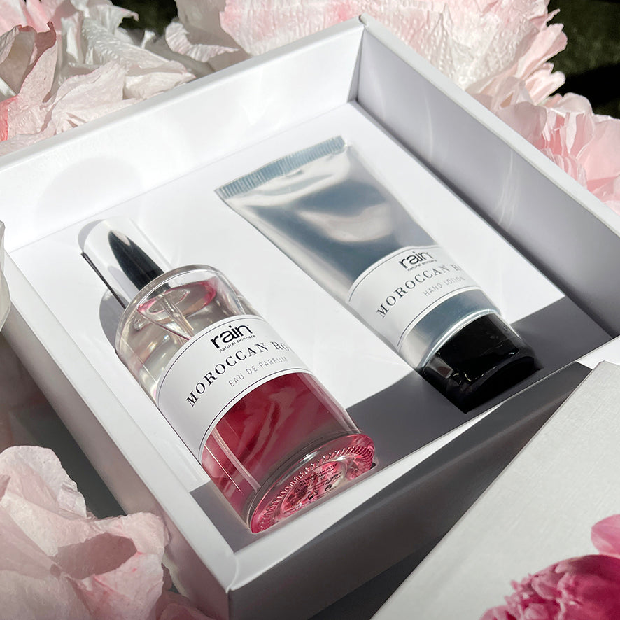 moroccan rose gift set - eau de parfum & hand lotion – Rain