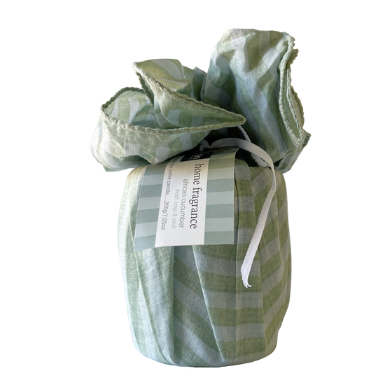 votive candle wrapped - african cucumber